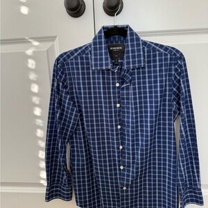 Bonobos Men's Navy Plaid Button Down Shirt